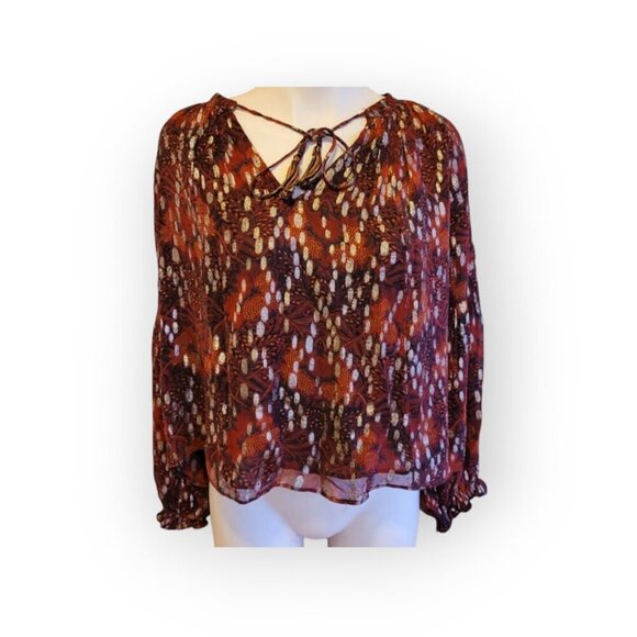 Anthropologie Jane Peasant Blouse XSP oversized whimsical size XSP EUC - Picture 5 of 14